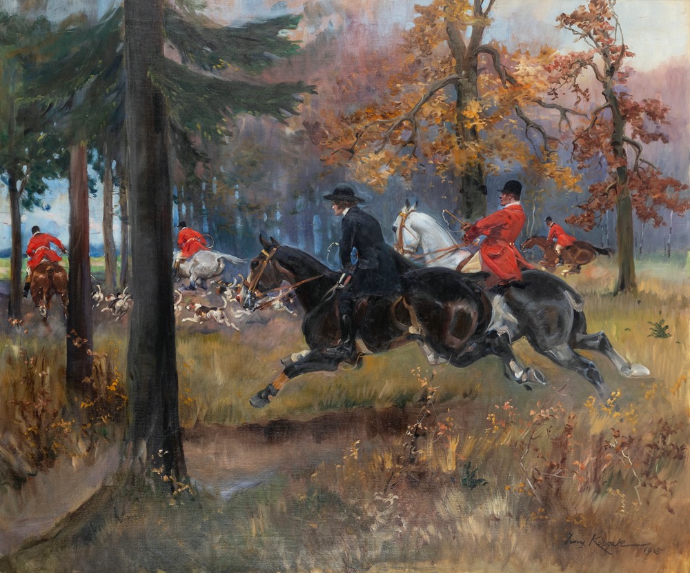 Jerzy KOSSAK (1886-1955), Polowanie par force, 1925 r.